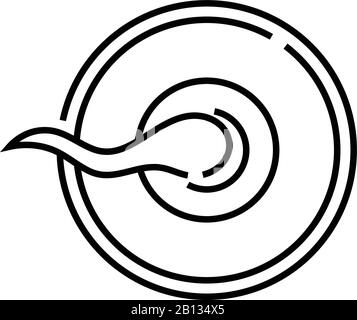 Symbol für eine Linie, Konzeptzeichen, Vektorgrafiken der Umrisse, lineares Symbol. Stock Vektor