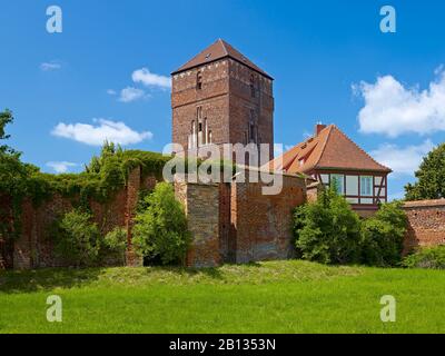 Bischofsburg mit Bergfried, Wittstock, Brandenburg, Deutschland Stockfoto