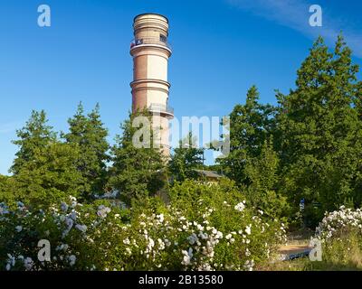 Alter Leuchtturm in Travemünde, Schleswig-Holstein, Deutschland Stockfoto