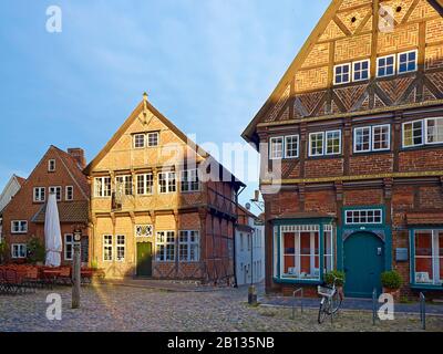 Eulenspiegel-Museum am Marktplatz in Mölln, Kreis Lauenburg, Schleswig-Holstein, Deutschland Stockfoto