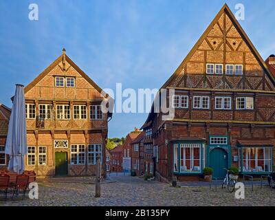 Eulenspiegel-Museum am Marktplatz in Mölln, Kreis Lauenburg, Schleswig-Holstein, Deutschland Stockfoto