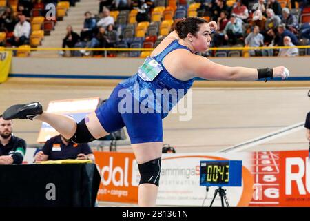 Apeldoorn, Niederlande. Februar 2020. Apeldoorn, 22-02-2020, Omnisport Apeldoorn, Frauen erschossen Put, Saison 2019/2020. Melissa Boekelman beim NK Atletiek 2020 Indoor Credit: Pro Shots/Alamy Live News Stockfoto