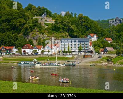 Place Rathen an der Elbe, Sachsen, Deutschland Stockfoto