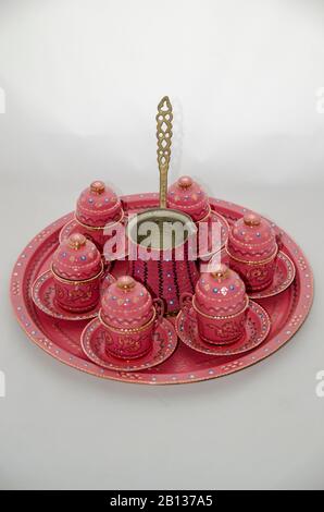 Türkischer Kaffee Set Stockfoto
