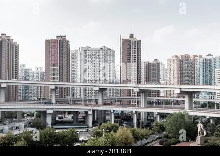 Nanpu Bridge, Nanshi, Shanghai, China Stockfoto