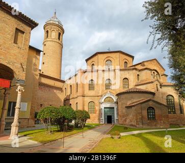 Ravenna - Die Basilika San Vitale. Stockfoto