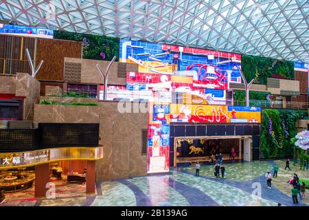 Das Innere des MGM Cotai Hotels und Kasinos in Macau Stockfoto