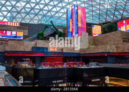 Das Innere des MGM Cotai Hotels und Kasinos in Macau Stockfoto