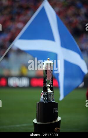 Rom, Italien. Februar 2020. ROM, Italien, 22.02.2020: Cup of 2020 Guinnes Six Nations Championship Round 3 Rugby Match zwischen Italien und Schottland im Olympiastadion von Rom. Kredit: Unabhängige Fotoagentur/Alamy Live News Stockfoto