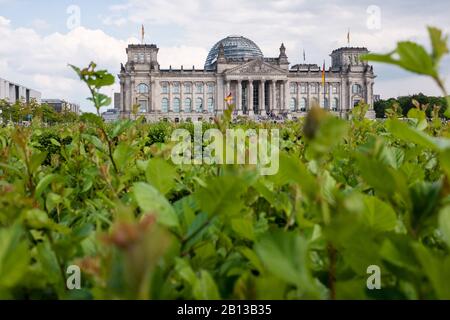 Der Reichstagssitz des Deutschen Bundestages, Platz der Republik, Berlin, Deutschland, Europa Stockfoto