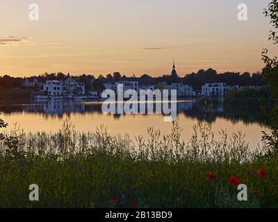 Lagune Kahnsdorf am Hainer See, Landkreis Leipzig, Sachsen, Deutschland Stockfoto