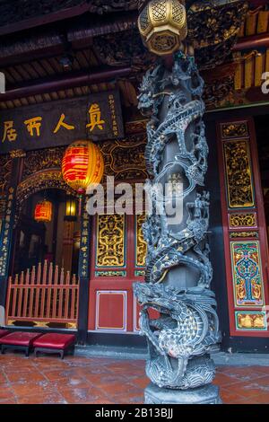 Der Dalongdong Baoan Tempel in Taipei Taiwan Stockfoto