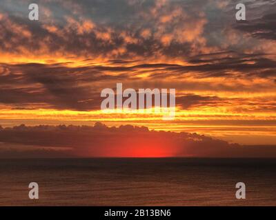 Sonnenuntergang in Punta Ballena, Punta Del Este, Uruguay Stockfoto