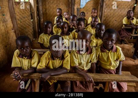 Ländliche Schule, Region Rutengo, Westduganda, Afrika Stockfoto