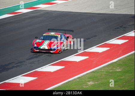 Austin, Texas, USA. Februar 2020. AF CORSE James Calado & Alessandro Pier Guidi mit LMGTE Pro #51 mit dem Ferrari 488 GTE EVO bei Practice 1-FIA WEC Lone Star Le Mans, Circuit of The Americas in Austin, Texas. Mario Cantu/CSM/Alamy Live News Stockfoto