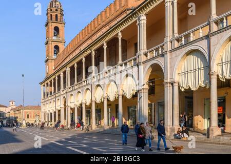 Piazza del Popolo / Piazza della Libertà, Faenza, Emilia Romagna, Italien Stockfoto