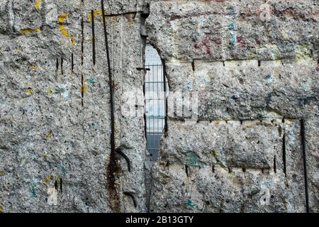 Berliner Mauer, Niederkirchnerstraße, Kreuzberg, Berlin, Deutschland Stockfoto