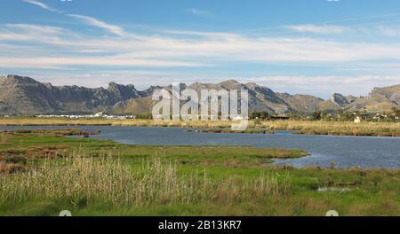 Blick nach Norden, Spanien, Balearen, Mallorca, Albufera National Park Stockfoto