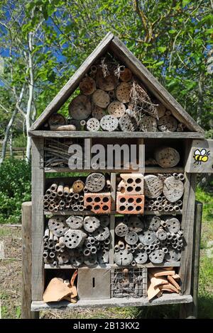 Insektenhotel, Spanien, Balearen, Mallorca, Albufera National Park Stockfoto