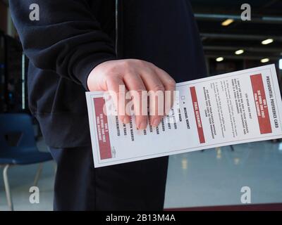 Las Vegas, Nevada, USA. Februar 2020. Der zweite Wahlgang in Nevada. Credit: Sue Dorfman/ZUMA Wire/Alamy Live News Stockfoto