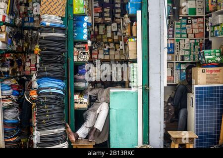 Straßengeschäfte und Märkte, Dakar, Senegal Stockfoto