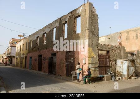 Straßen von St, Louis, Senegal Stockfoto