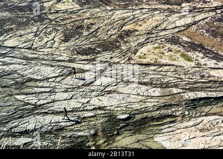 Menschen am Ufer des Point Kean, Kaikoura, Neuseeland Stockfoto