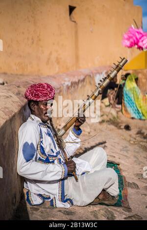 Musiker auf der Straße, Jaipur, Indien, Asien Stockfoto