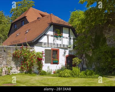 Gärtnerhaus auf Schloss Wilhelmsburg in Schmalkalden, Thüringen, Deutschland Stockfoto