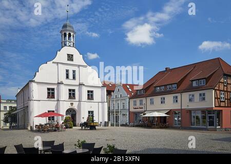 Altes Rathaus in Wolgast, Mecklenburg-Vorpommern, Deutschland Stockfoto