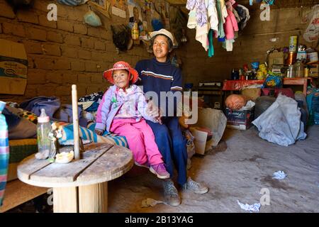 Ureinwohner der Puna-Region, Nordargentina Stockfoto