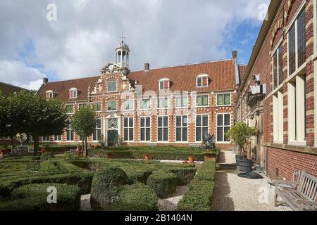 Innenhof des Franz Hals Museums in Haarlem, Nordholland, Niederländisches Innenhof des Franz Hals Museums in Haarlem, Nordholland, Niederlande Stockfoto