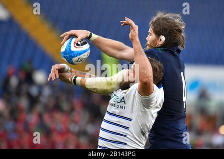 Rom, Italien. Februar 2020. Rugby Six Nations: Eine weitere Niederlage für Italien. Schottland gewinnt am 22. Februar 2020 im Stadio Olimpico 17-0 in Rom. (Foto von Domenico Cippitelli/Pacific Press/Sipa USA) Credit: SIPA USA/Alamy Live News Stockfoto