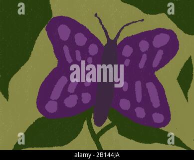 Schmetterling Digital Painting Kunstillustration Stockfoto