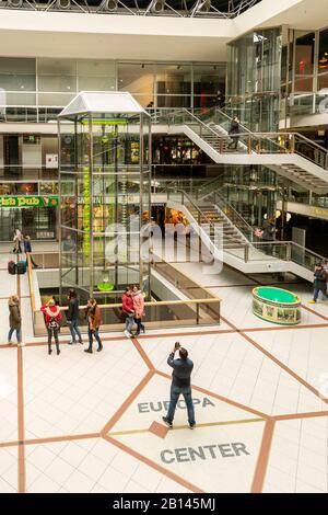 Uhr der fliessenden Zeit, Europa-Center, Charlottenburg, Berlin Stockfoto