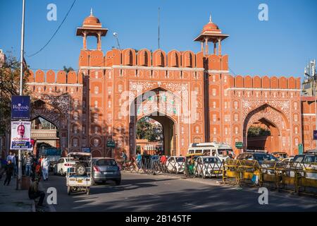 Straßenszene in Jaipur, Indien, Asien Stockfoto