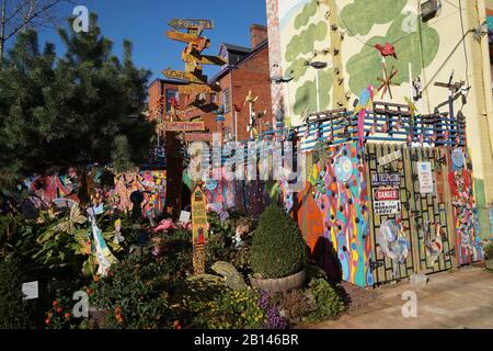 Pittsburgh, Randyland in der Nähe des Mattress Factory modern Art Museum Stockfoto