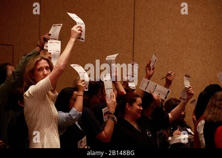 Las Vegas, Vereinigte Staaten. Februar 2020. Im Bellagio versammeln sich die Caucus Goers aus Nevada. Credit: Sopa Images Limited/Alamy Live News Stockfoto