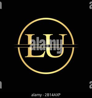 Erste LU schreiben Logo Design vector Template. Zusammenfassung Schreiben LU Logo Design Stock Vektor