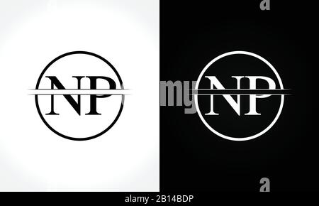 Anfänglicher Monogrammbrief - Vektorvorlage für NP-Logo-Design. NP Letter Logo Design Stock Vektor