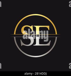 Anfangsbuchstaben SE Logo Design Vector Template. SE Schreiben Logo Design Stock Vektor
