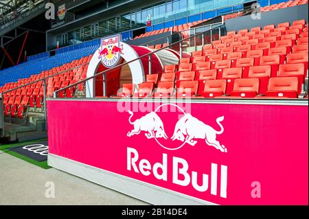 Bei den Tribunen der FC Red Bulls Arena, Salzburg Stockfoto