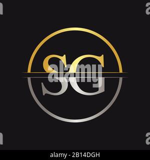 Initial SG Logo Design Vector Template. SG Letter Logo Design Stock Vektor