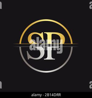 Anfangsbuchstaben SP Logo Design Vector Template. SP schreiben Logo Design Stock Vektor