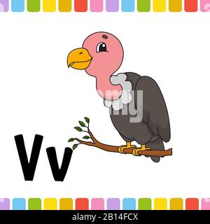 Tierisches Alphabet. Zoo ABC. Cartoon niedliche Tiere isoliert auf weißem Hintergrund. Für die Kindererziehung. Lernbriefe. Vektorgrafiken Stock Vektor