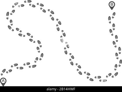 Fußspuren - walking menschliche Füße Stock-Vektorgrafik - Alamy