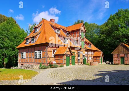 Schloss Bad Bodenteich, das Ziegelgebäude, Deutschland Stockfoto