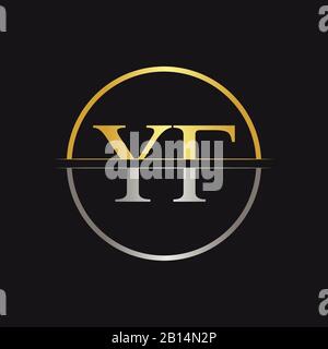Vektor-Vorlage für das anfängliche YF-Logo-Design. Creative Letter YF Business Logo Vector Illustration Stock Vektor