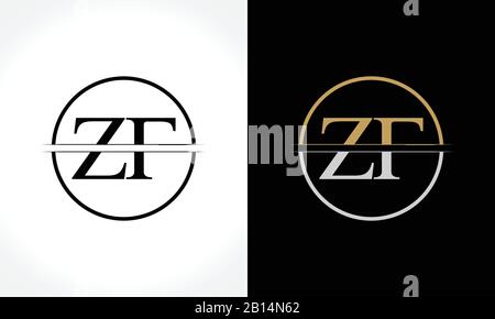 Vektor-Vorlage für das anfängliche Design von ZF-Logos. Creative Letter ZF Business Logo Vector Illustration Stock Vektor