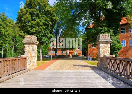 Schloss Bad Bodenteich, das Ziegelgebäude, Deutschland Stockfoto